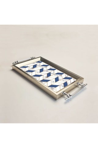 Plateau de service en verre - 34 x 18 x 2 cm