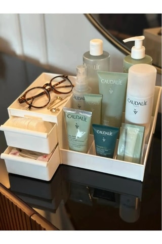 Organisateur de maquillage - 28 x 17 x 13 cm - Blanc