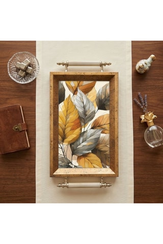 Plateau de service en verre - 34 x 18 x 2 cm