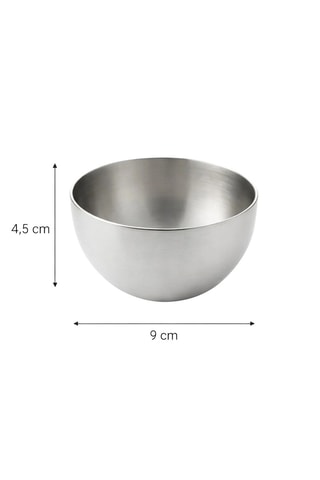 2 bols en acier inoxydable - 9 cm