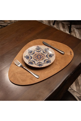 4 sets de table en noyer - 33 x 45 cm - Marron