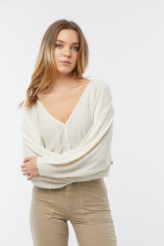 Gilet en lin et laine Caika - Ivoire