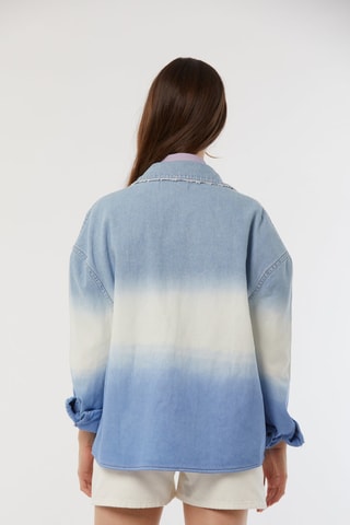 Surchemise en jean tie and dye Drite - Ciel et blanc