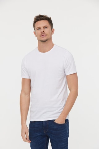 T-shirt en coton biologique Areo - Blanc