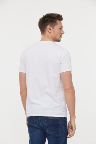 T-shirt en coton biologique Areo - Blanc