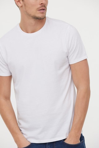 T-shirt en coton biologique Areo - Blanc