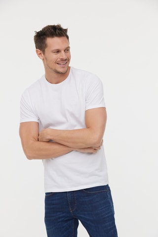 T-shirt en coton biologique Areo - Blanc