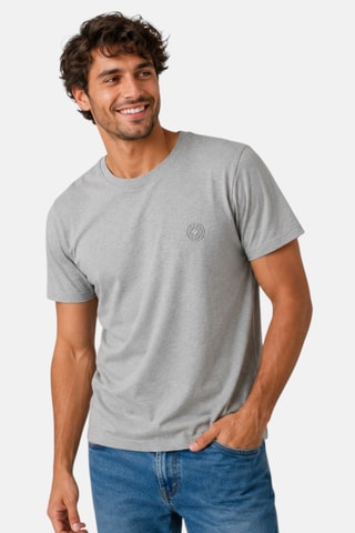T-shirt en coton biologique Areo - Gris clair chiné
