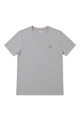 T-shirt en coton biologique Areo - Gris clair chiné