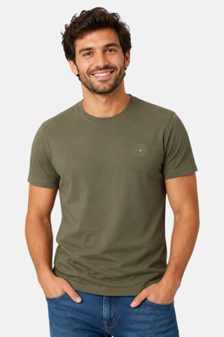 T-shirt en coton biologique Areo - Kaki