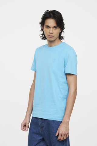 T-shirt en coton biologique Areo - Turquoise
