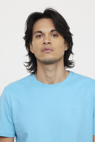 T-shirt en coton biologique Areo - Turquoise