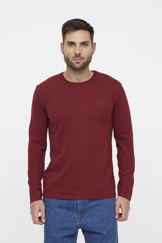 T-shirt en coton biologique Areo - Bordeaux