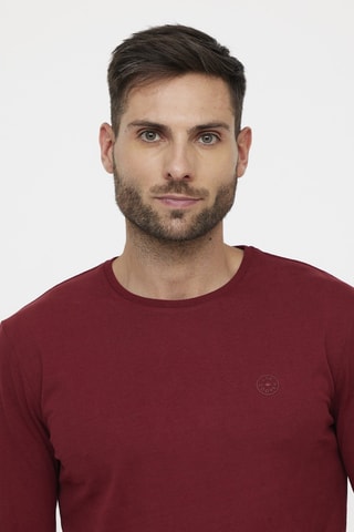 T-shirt en coton biologique Areo - Bordeaux
