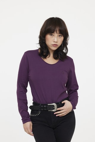 T-shirt en coton biologique Ajilo - Violet