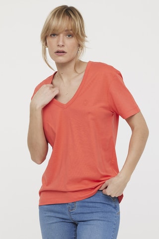 T-shirt en coton biologique Amila - Rouge