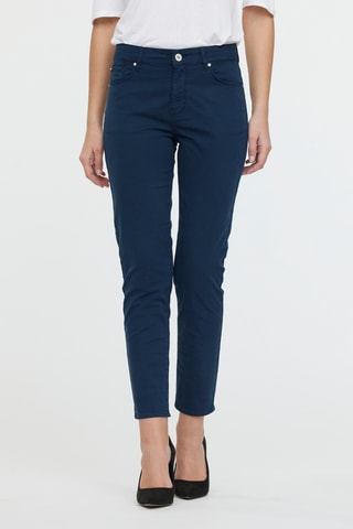 Pantalon taille haute - Bleu marine