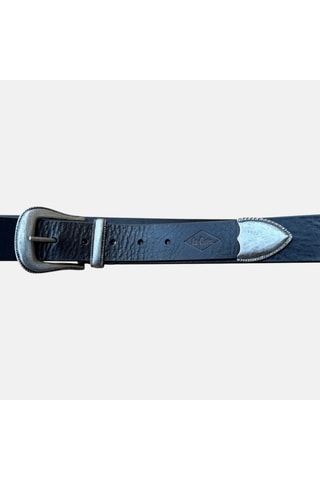 Ceinture en cuir de veau Simbo - Noir