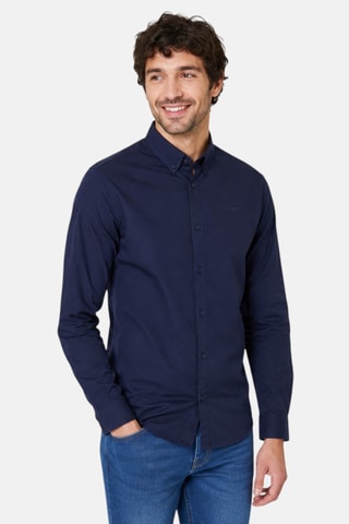 Chemise en lin Duko - Bleu marine