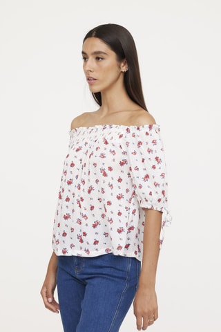 Blouse Medusa - Rouge et blanc