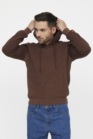 Pull à capuche Cazico - Marron