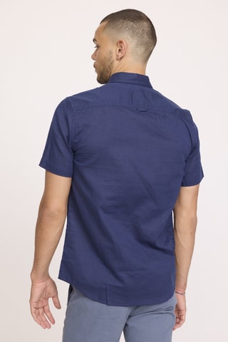 Chemise en lin Dulin - Bleu marine