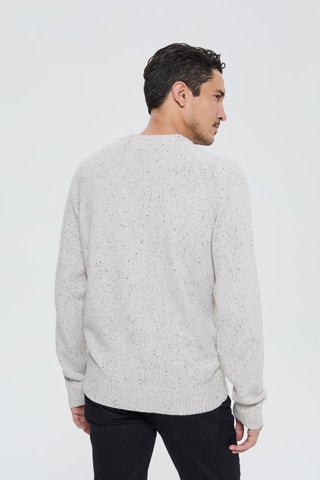 Pull en laine Camboya - Gris clair chiné