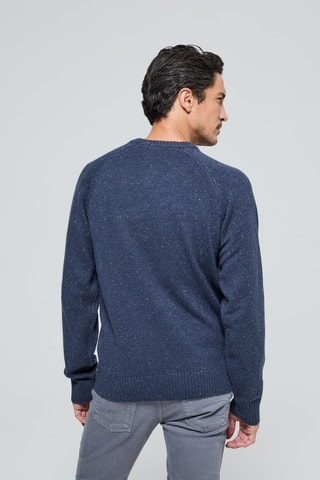 Pull en laine Camboya - Bleu marine chiné