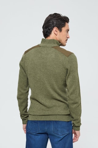 Pull en laine Capara - Kaki chiné