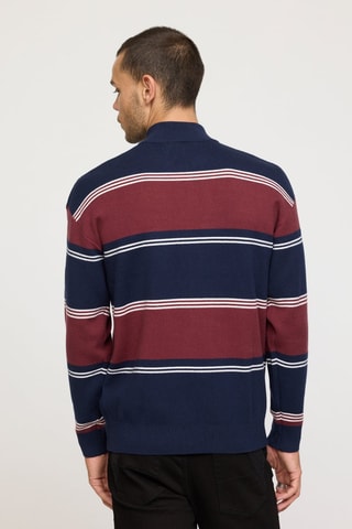 Pull Costri - Bleu marine et bordeaux
