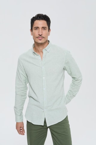 Chemise Doulix - Beige et vert