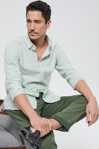 Chemise Doulix - Beige et vert