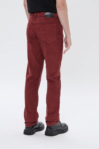 Pantalon regular en velours Josias - Bordeaux