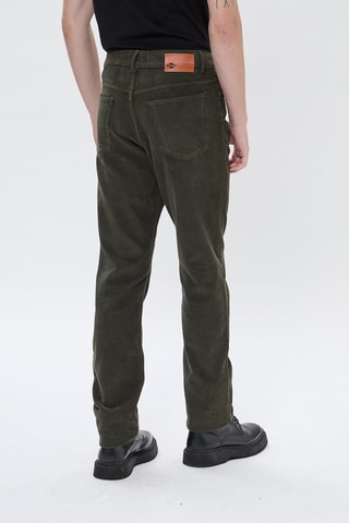 Pantalon regular en velours Josias - Kaki