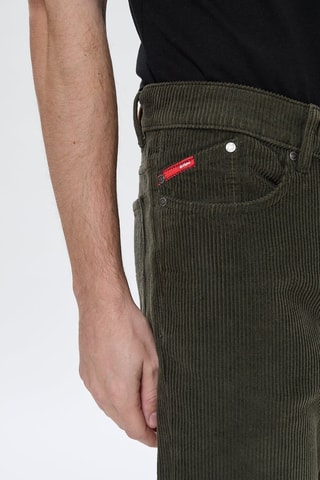 Pantalon regular en velours Josias - Kaki