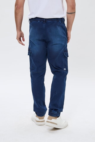 Pantalon cargo Gatic - Indigo