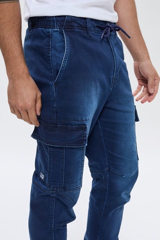 Pantalon cargo Gatic - Indigo