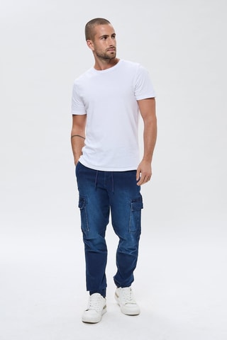 Pantalon cargo Gatic - Indigo