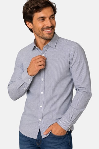 Chemise en lin Dabricot - Bleu marine