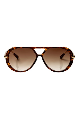 Lunettes de soleil femme - Noir et marron