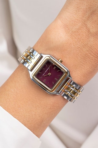 Montre à quartz en acier - Argenté et doré