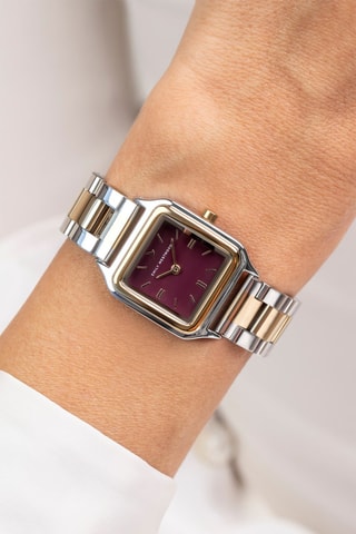 Montre à quartz en acier - Argenté et doré