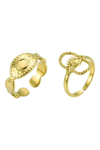 2 bagues - Plaqué or jaune