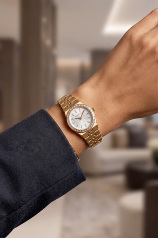 Montre à quartz en acier - Doré et argenté