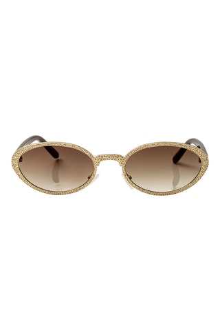 Lunettes de soleil femme - Doré et marron