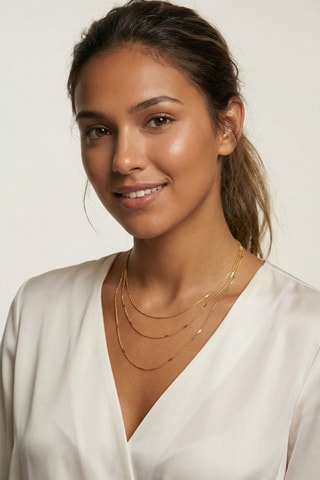 Collier multi-rangs - Plaqué or jaune