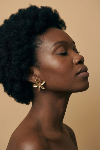Boucles d'oreilles et puces - Plaqué or jaune