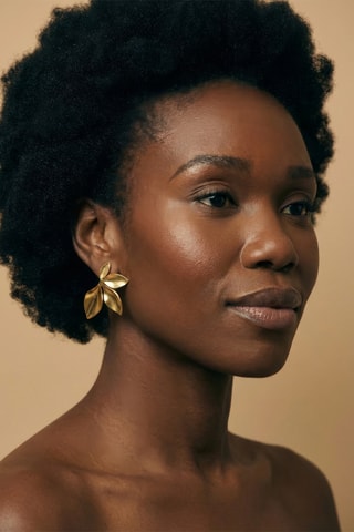 Boucles d'oreilles et puces - Plaqué or jaune