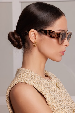 Gafas de sol polarizadas mujer Eleganza - Categoría 3 - Amarillo oscuro y marrón