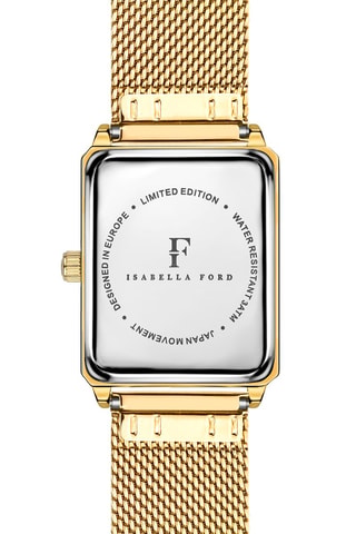 Stalen Quartz Horloge met diamant en parelmoer Coralie